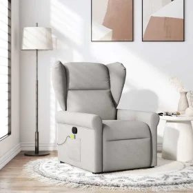 Sillón de masaje reclinable de tela gris nube de , Sillones - Ref: Foro24-4015675, Precio: 210,21 €, Descuento: %