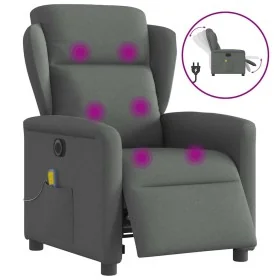 Sillón reclinable de masaje eléctrico tela gris oscuro de , Sillones - Ref: Foro24-3303125, Precio: 257,06 €, Descuento: %