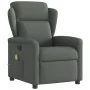 Sillón reclinable de masaje eléctrico tela gris oscuro by , Armchairs - Ref: Foro24-3303125, Price: 257,06 €, Discount: %
