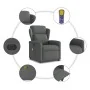 Sillón reclinable de masaje eléctrico tela gris oscuro by , Armchairs - Ref: Foro24-3303125, Price: 257,06 €, Discount: %