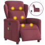 Sillón de masaje reclinable eléctrico tela rojo tinto de , Sillones - Ref: Foro24-3303127, Precio: 252,84 €, Descuento: %