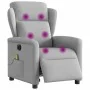 Sillón reclinable de masaje eléctrico tela gris nube de , Sillones - Ref: Foro24-3303133, Precio: 257,34 €, Descuento: %