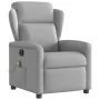 Sillón reclinable de masaje eléctrico tela gris nube de , Sillones - Ref: Foro24-3303133, Precio: 257,34 €, Descuento: %