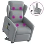 Sillón de masaje reclinable de pie de tela gris claro de , Sillones - Ref: Foro24-3303144, Precio: 288,43 €, Descuento: %