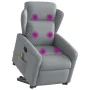 Sillón de masaje reclinable de pie de tela gris claro de , Sillones - Ref: Foro24-3303144, Precio: 288,43 €, Descuento: %