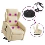 Silla de masaje reclinable de pie de tela color crema de , Sillones - Ref: Foro24-3303152, Precio: 303,53 €, Descuento: %