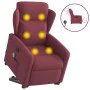 Sillón de masaje eléctrico reclinable elevable tela rojo tinto de , Sillones - Ref: Foro24-3303167, Precio: 336,56 €, Descuen...