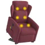 Sillón de masaje eléctrico reclinable elevable tela rojo tinto de , Sillones - Ref: Foro24-3303167, Precio: 336,56 €, Descuen...