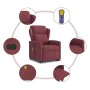 Sillón de masaje eléctrico reclinable elevable tela rojo tinto de , Sillones - Ref: Foro24-3303167, Precio: 336,56 €, Descuen...