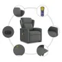 Sillón de masaje eléctrico reclinable elevable tela gris oscuro de , Sillones - Ref: Foro24-3303165, Precio: 340,28 €, Descue...