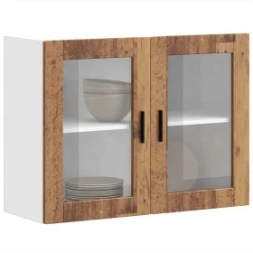 Armario de pared para cocina puerta cristal Porto madera vieja de , Armarios de cocina - Ref: Foro24-854095, Precio: 85,60 €,...