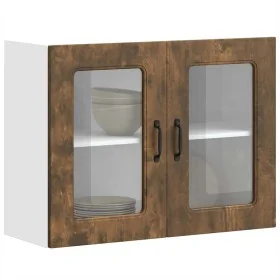 Armario pared cocina puerta de cristal Kalmar roble ahumado de , Armarios de cocina - Ref: Foro24-853612, Precio: 88,34 €, De...
