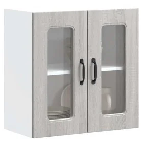 Armario pared cocina puerta de cristal Kalmar sonoma gris de , Armarios de cocina - Ref: Foro24-853673, Precio: 70,93 €, Desc...