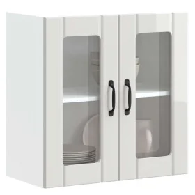 Armario pared cocina puerta cristal Lucca blanca alto brillo de , Armarios de cocina - Ref: Foro24-853909, Precio: 76,91 €, D...