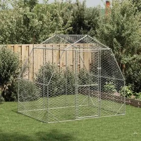 Gallinero 2,5x2x2,25 m acero galvanizado de , Jaulas y habitáculos para animales pequeños - Ref: Foro24-4104029, Precio: 152,...