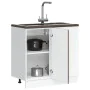 Mueble bajo fregadero Lucca madera contrachapada roble ahumado de , Armarios de cocina - Ref: Foro24-854313, Precio: 93,70 €,...