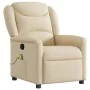 Sillón de masaje reclinable de tela crema de , Sillones - Ref: Foro24-4015614, Precio: 219,36 €, Descuento: %