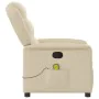 Sillón de masaje reclinable de tela crema de , Sillones - Ref: Foro24-4015614, Precio: 219,36 €, Descuento: %