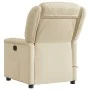Sillón de masaje reclinable de tela crema de , Sillones - Ref: Foro24-4015614, Precio: 219,36 €, Descuento: %
