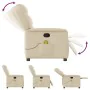 Sillón de masaje reclinable de tela crema de , Sillones - Ref: Foro24-4015614, Precio: 219,36 €, Descuento: %
