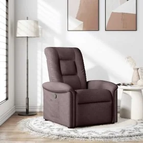 Sillón reclinable de tela marrón oscuro de , Sillones - Ref: Foro24-4015621, Precio: 185,43 €, Descuento: %