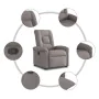 Sillón reclinable de tela gris taupe de , Sillones - Ref: Foro24-4015623, Precio: 201,69 €, Descuento: %