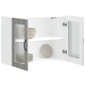 Armario pared cocina puerta de cristal Lucca sonoma gris de , Armarios de cocina - Ref: Foro24-853853, Precio: 82,90 €, Descu...