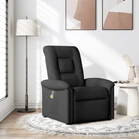 Sillón reclinable de masaje de tela negro by , Armchairs - Ref: Foro24-4015628, Price: 211,33 €, Discount: %
