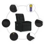 Sillón reclinable de masaje de tela negro by , Armchairs - Ref: Foro24-4015628, Price: 211,33 €, Discount: %