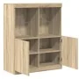 Aparador de madera de ingeniería roble sonoma 81x37x100 cm de , Taquillas y armarios de almacenamiento - Ref: Foro24-3318619,...