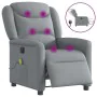 Sillón reclinable de masaje eléctrico tela gris claro de , Sillones - Ref: Foro24-3303184, Precio: 262,75 €, Descuento: %