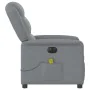 Sillón reclinable de masaje eléctrico tela gris claro de , Sillones - Ref: Foro24-3303184, Precio: 262,75 €, Descuento: %