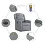 Sillón reclinable de masaje eléctrico tela gris claro de , Sillones - Ref: Foro24-3303184, Precio: 262,75 €, Descuento: %