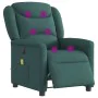 Sillón reclinable de masaje eléctrico tela verde oscuro de , Sillones - Ref: Foro24-3303190, Precio: 257,60 €, Descuento: %