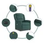 Sillón reclinable de masaje eléctrico tela verde oscuro de , Sillones - Ref: Foro24-3303190, Precio: 257,60 €, Descuento: %