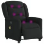 Sillón reclinable de masaje eléctrico tela negro de , Sillones - Ref: Foro24-3303186, Precio: 262,49 €, Descuento: %