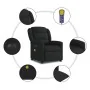Sillón reclinable de masaje eléctrico tela negro de , Sillones - Ref: Foro24-3303186, Precio: 262,49 €, Descuento: %