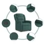 Sillón reclinable elevable tela verde oscuro de , Sillones - Ref: Foro24-3303200, Precio: 274,33 €, Descuento: %
