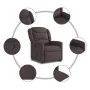 Sillón reclinable elevable tela marrón oscuro de , Sillones - Ref: Foro24-3303199, Precio: 276,47 €, Descuento: %