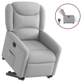 Sillón eléctrico reclinable elevable de tela gris nube de , Sillones - Ref: Foro24-3303223, Precio: 324,17 €, Descuento: %