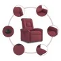 Sillón reclinable eléctrico tela rojo tinto de , Sillones - Ref: Foro24-3303237, Precio: 240,00 €, Descuento: %