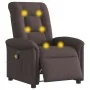 Sillón reclinable de masaje eléctrico tela marrón oscuro de , Sillones - Ref: Foro24-3303249, Precio: 261,40 €, Descuento: %