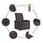 Sillón reclinable de masaje eléctrico tela marrón oscuro de , Sillones - Ref: Foro24-3303249, Precio: 261,40 €, Descuento: %