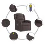 Silla de masaje reclinable de pie de tela marrón oscuro de , Sillones - Ref: Foro24-3303209, Precio: 291,15 €, Descuento: %