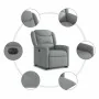 Sillón eléctrico reclinable elevable de tela gris claro de , Sillones - Ref: Foro24-3303214, Precio: 330,15 €, Descuento: %