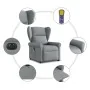 Sillón reclinable de masaje eléctrico tela gris claro de , Sillones - Ref: Foro24-3303364, Precio: 262,93 €, Descuento: %