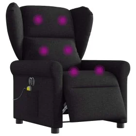 Sillón reclinable de masaje eléctrico tela negro de , Sillones - Ref: Foro24-3303366, Precio: 264,00 €, Descuento: %