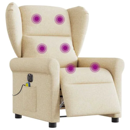 Sillón reclinable de masaje eléctrico tela color crema von , Sessel - Ref: Foro24-3303372, Preis: 279,44 €, Rabatt: %