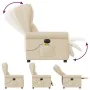 Sillón reclinable de masaje eléctrico tela color crema von , Sessel - Ref: Foro24-3303372, Preis: 279,44 €, Rabatt: %