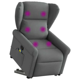 Silla de masaje reclinable de pie de tela gris oscuro de , Sillones - Ref: Foro24-3303385, Precio: 295,95 €, Descuento: %